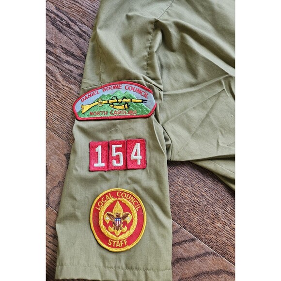 Vintage Boy Scouts Of America BSA Uniform Shirt And New Pants 28" Waist  Mens S - Picture 9 of 16